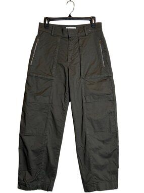 Abercrombie & Fitch Mid-Rise Barrel Utility Pant Women's 27 4 Short Brown NWOT